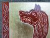 cap de lup linogravură